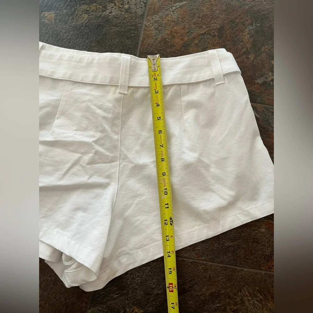 Future Collective Jenee’ Nayla cotton blend high rise belted shorts.Size 14
